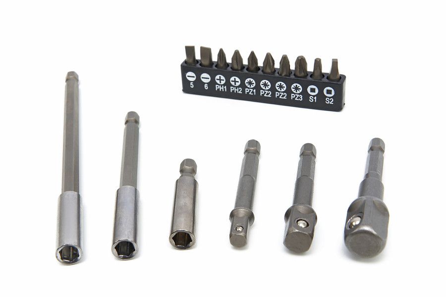 HBM 16-delige Hex Verlengstukken, Adapter en Bitset