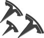 OEM Matzwart Tesla-embleem logo sticker 3 stuks