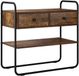 vidaXL Consoletafel Gerookt eiken 80 x 40 x 75 cm