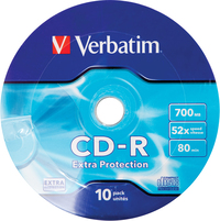 Verbatim CD-R 52X 700MB 10PK OPS Wrap EP