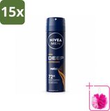 NIVEA MEN Déodorant Spray Deep Espresso - 150 ml - 15 pièces