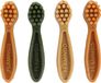 Flamingo Veggie Tandenborstel 12,5 cm 4 stuks Meerkleurig