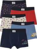 Vertbaudet Set van 5 boxershorts met auto's voor jongens