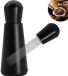 GelldG Distributeur de café - Distributeur d'espresso - Outil de barista pour expresso - avec aiguille en acier inoxydable - Noir