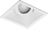 BES LED Spot Armatuur GU10 - Pragmi Zano Pro - Inbouw Vierkant - Mat Wit - Aluminium - Kantelbaar - 93mm