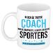 Bellatio Decorations Cadeau koffie/thee mok voor coach/trainer - blauw - trotse coach - keramiek