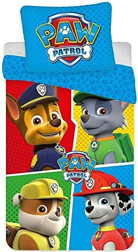 Brandmac Paw Patrol Kinderbeddengoed 2-delig - Dekbedovertrek 100 x 135 cm + kussensloop 40 x 60 cm - 100% katoen Öko-Tex