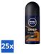 NIVEA MEN Deodorant Roller Deep Black Carbon Espresso - 50 ml - Voordeelverpakking - 25 stuks