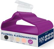 SereneLife Kleerhangers, Fluwelen Hangers, Antislip Duurzame Kledinghangers Set-100 Stuks, Met 360° Draaihaak