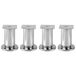 cyclingcolors 4 x meubelpoten Ø 50 mm hoogte 200 mm van metaal met verstelling 7 mm basis 50 mm universeel voor bank kast keuken badkamer chroom hoogglans