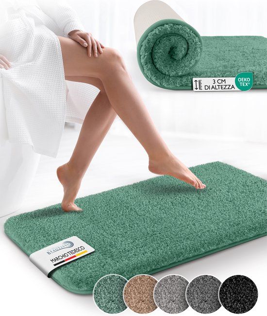 Beautissu BeauMare FL – Badmat Antislip 100x60 cm Groen