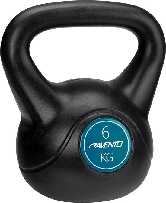 Avento Kettlebell - 6 kg - Zwart - Gietijzer