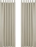 Deconovo Verduisteringsgordijnen met lussen, isolatiegordijn, koudebescherming, 140 x 290 cm, beige, 2 stuks
