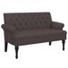 vidaXL Bankje met rugleuning 120x62x75,5 cm stof donkerbruin