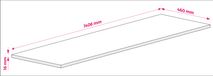 3xE living Plan de travail pour meuble de salle de bain chêne craft 140 cm