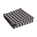 HAY Serviette Pattern Lunch Stripe 33x33 cm Lot de 20 bleu foncé-sable foncé pilier
