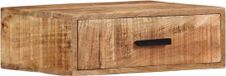 vidaXL Nachtkastje wandgemonteerd 40x30x13,5 cm massief mangohout