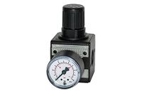 Precisiedrukregelaar RIEGLER Precisiedrukregelaar »multifix«, incl. manometer, BG 1, G 1/4, PE max. 16 bar, Med.-omgevingstemp. Maximale 60 °C, regelaar. 0,2-6 bar.