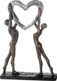 Gilde sculptuur overwonnen liefde brons/zilver polyresin 40 cm