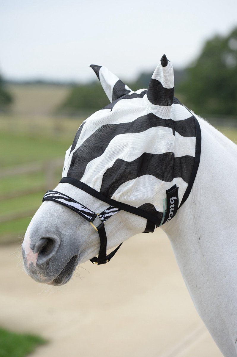 Bucas Buzz-Off Fly Mask Zebra - XS