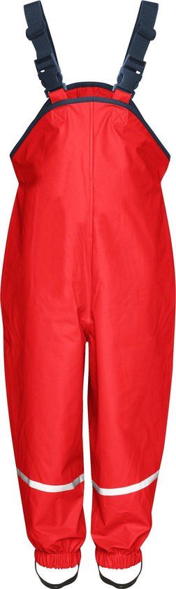 Playshoes Regenbroek met bretels Kinderen - Rood - Maat 128 - Waterdicht