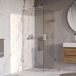 Brauer Void - Carving Douchecabine met Draaideur - Helder Glas - 90x100x200 cm - incl. Glascoating - Chroom