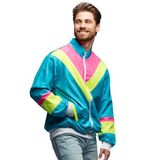 Boland Trainingsjasje Retro dude neonblauw (S)