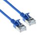 ACT CAT6a Netwerkkabel, U/FTP LSZH LAN Kabel Dunne 3,8mm Slimline, Flexibele Snagless CAT 6a Kabel Met RJ45 Connector, Voor Gebruik In Datacenters, 0,25 Meter, Blauw - DC7652