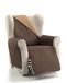Cardenal Textil Rubi bankovertrek, tweekleurig, omkeerbaar, polyester, beige/bruin, 1 vierkant/relax