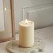 Unique Candles Unique LED Bougie rainurée D 8 x 12,5 cm Crème