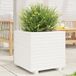 Maison Exclusive - Pot de fleurs d'extérieur, blanc, 50 x 50 x 49,5 cm, bois de pin massif