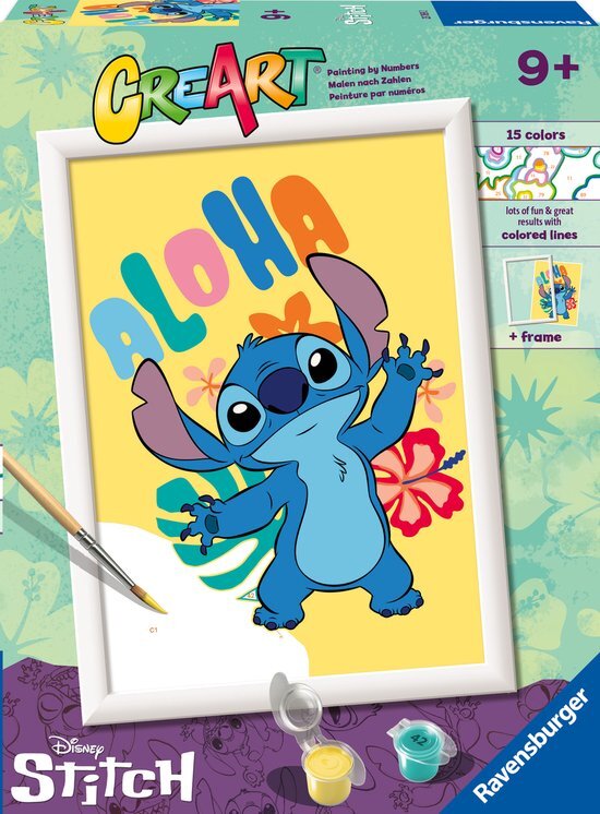 Ravensburger CreArt Disney Aloha Stitch - Schilderen op nummer voor kinderen