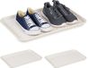 Merkloos Relaxdays schoenen uitlekbak - set van 3 - groot - 60 x 40 cm - kunststof - wit