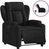 vidaXL Fauteuil verstelbaar elektrisch stof zwart