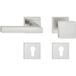 Häfele Garniture à béquilles LDH 2166 en acier inoxydable brossé, Garniture interchangeable gauche