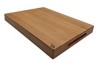 EFO Snijplank van hout, 40 x 30 x 4 cm, grote keukenplank van beukenhout, houten plank met praktische handgrepen, houten snijplank voor brood, vlees en groenten, duurzame serveerplank