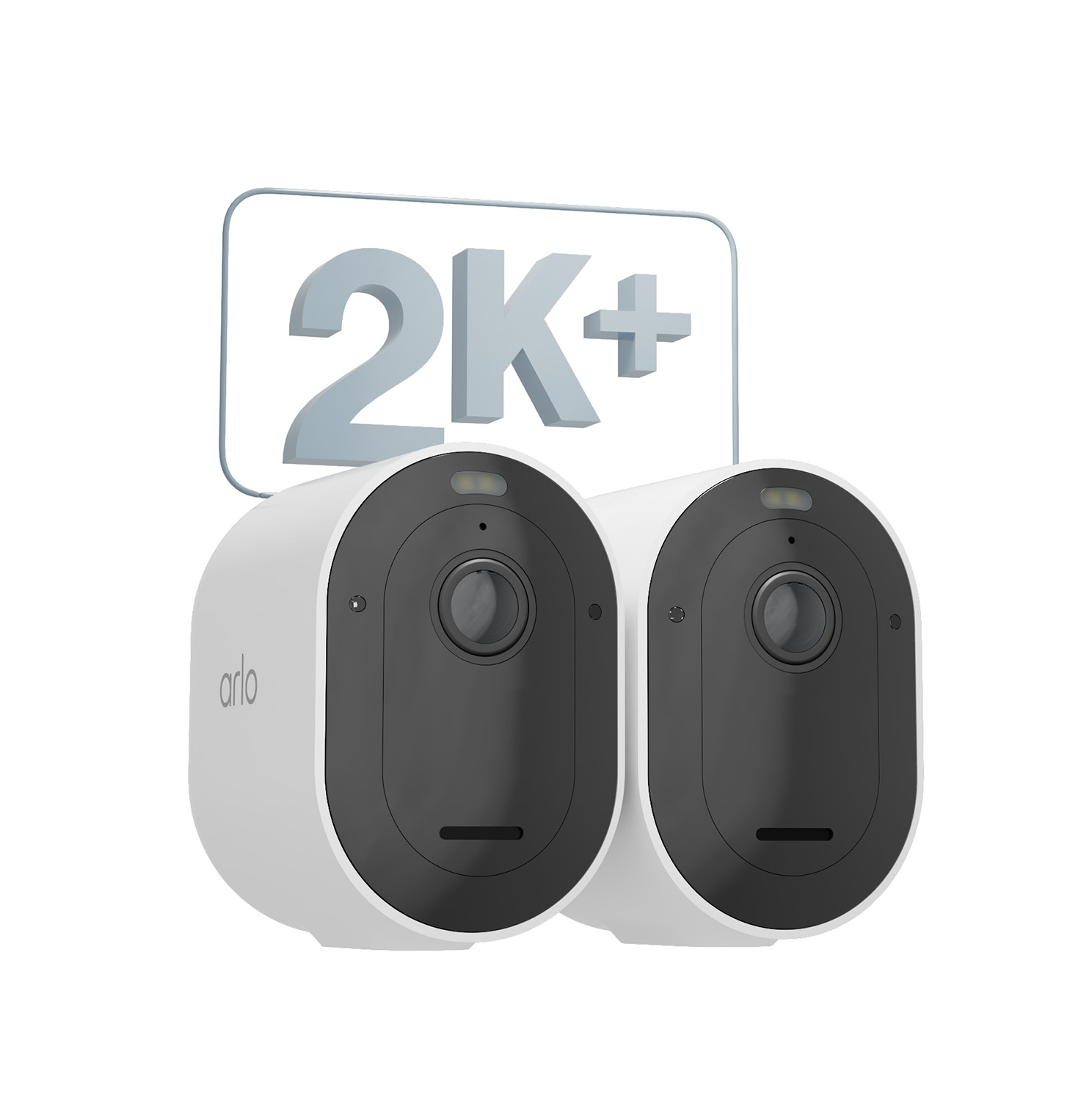 Arlo Pro 5 2K+ Draadloze Beveiligingscamera - 2 stuks - Wit