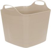 Excellent Houseware Flexibele Kuip / Emmer - Beige - 25 L - Kunststof - 40 x 35 cm - Met Handvatten