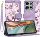 Techsuit Hoesje geschikt voor Motorola Moto G75 - FlipCraft Book Wallet Case met koord - Mysterious Purple