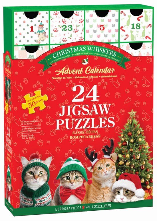 Eurographics Christmas Whiskers Advent Calendar - 24 x 50 Pieces