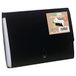 eco-eco Eco084 accordeon-beschermhoezen, transparant, 50% gerecycled, A4, 26 stuks, zwart