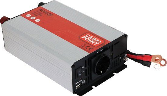 Carpoint Omvormer 12V > 230V 1000W - Accu Kabel - 2.09 kg
