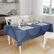 Bonamaison Tafelkleed, Anti-Mold, Sneldrogend, Waterdicht, 100% Polyester Tafellaken, Blauw, 140 x 160 Cm