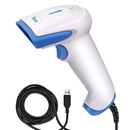 Tera 1D Laser Barcodescanner - USB - Wit/Blauw