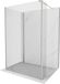 Mexen Kioto paroi de douche Walk-in 135 x 100 x 40 cm, transparent, nickel brossé