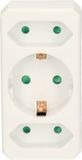 Humbert Stopcontact splitter - triple - wit - voor 3 stekkers - verdeelstekkers