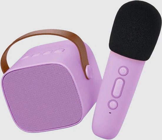 Lalarma Karaoke set - Bluetooth microfoon en luidspreker - Lila