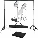 vidaXL Fotostudioset met verlichtingsset en achtergrond