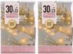 Merkloos Koopman International Kerstverlichting - 2x - op batterij - warm wit - 30 lampjes
