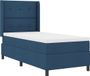 vidaXL Boxspringbed met kussen en hoofdeinde blauw stof 200 x 100 cm
